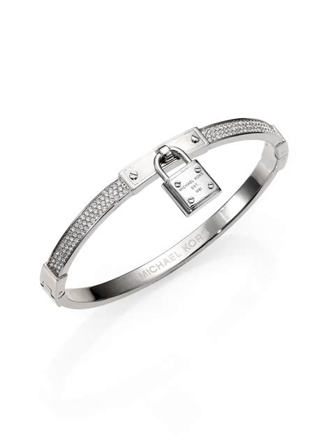 michael kors padlock bracelet silver